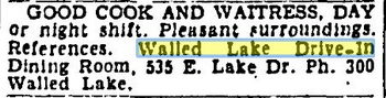 Walled Lake Drive-In Theatre - Aug 1947 Ad
